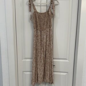 Brown Floral Women's Dress